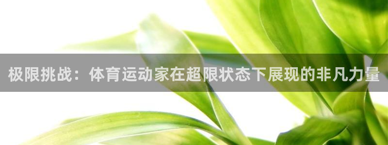 oety欧亿体育官网下载：极限挑战：体育运动家在超限